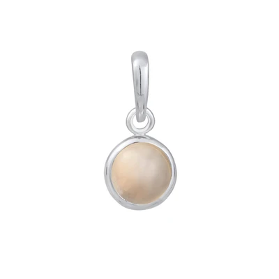 Afbeelding van Elli Cabochon Hanger, Dames, Maat: One Size, Silber