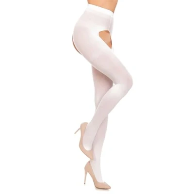 Afbeelding van GLAMORY Ouvert 60 Overt panty wit 4XL 62