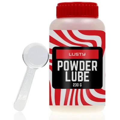 Afbeelding van Lusty Waterbasis Powder Lube 230 gr Goed voor circa 11 liter glijmiddel