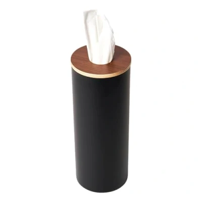 Afbeelding van Yamazaki Tissuebox Rond Rin Black