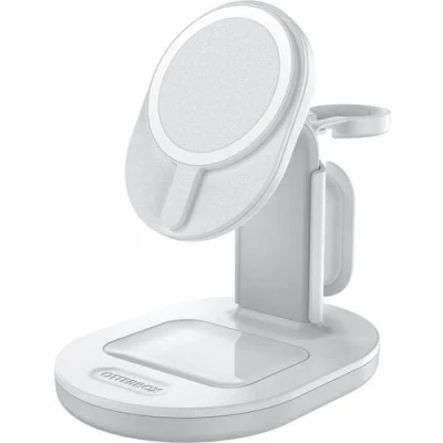 Afbeelding van OtterBox 3 in 1 Oplader Compatibel met MagSafe Magnetische Draadloze Lader iPhone, AirPods (Pro) en Apple Watch Wit