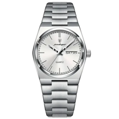 Afbeelding van Luxe Dameshorloge Polshorloge Cadeau Horloge Geschenkdoos Zilver Wit Doos