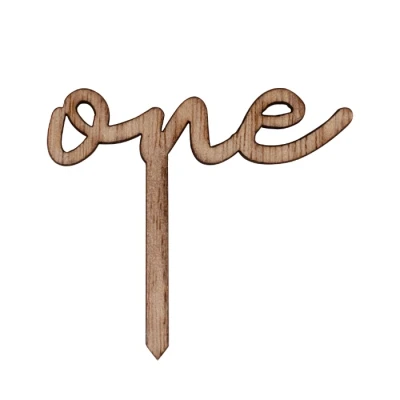 Afbeelding van &#039;One&#039; Hout 6 stuks