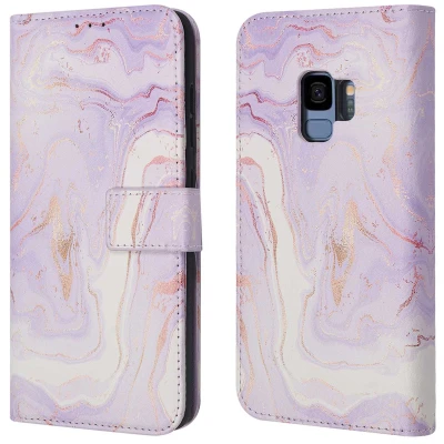 Afbeelding van Samsung Galaxy S9 Hoesje Kunstleder iMoshion Bookcase Paars Telefoonhoesje