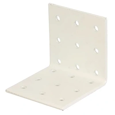 Afbeelding van Alberts Hoekkoppelplaat Verzinkt Kunststof Coating Wit 60x60x60mm