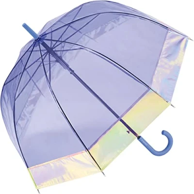 Afbeelding van ESPRIT Paraplu Long AC Domeshape Copper Stripes, glanzende rand, 90 cm, Klokkaplu met rand