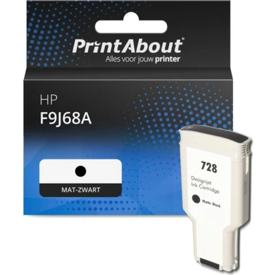 Afbeelding van Huismerk HP F9J68A (728) Inktcartridge Mat zwart Extra hoge capaciteit