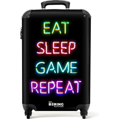 Afbeelding van NoBoringSuitcases.com® Gaming jongens koffer Kinderkoffer jongen Kindertrolley 55x35x25
