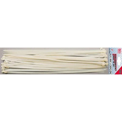 Afbeelding van BGS Kabelbinder assortiment wit 8,0 x 600 mm 20 delig