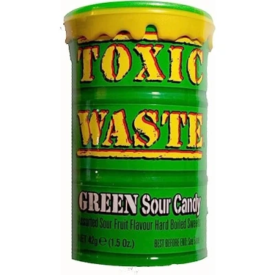 Afbeelding van Toxic Waste Green Sour Candy Drum