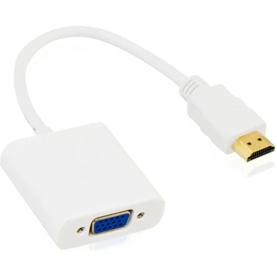 Afbeelding van HDMI naar VGA + 3,5mm Jack &amp; Micro USB adapter / wit 0,20 meter