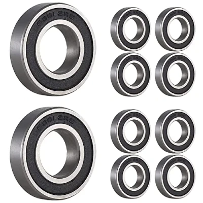 Afbeelding van ANGEEK 10 stuks 6001 2RS kogellagers 12 mm x 28 8 dubbel beschermde groefkogellagers voor DIY, draaibanken, motoren, 3D printers, freesmachines, verschillende mechanische apparaten, enz