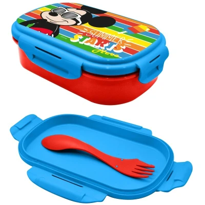 Afbeelding van Mickey Mouse Lunchbox met bestek Summer Starts Here 8435507872461