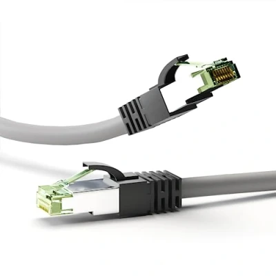 Afbeelding van Netwerkkabel Cat8 S/FTP 10 meter (100% koper, LSZH, Grijs)