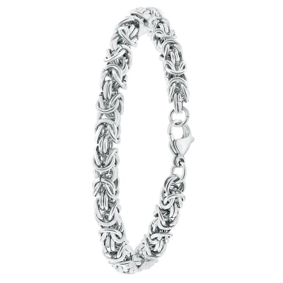 Afbeelding van Lucardi KÖNIG Armband silvercoloured, Heren, Maat: 19, Silver coloured