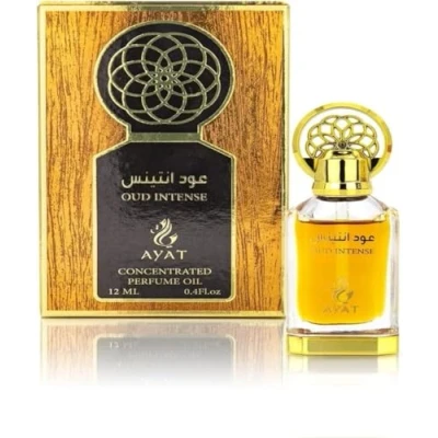 Afbeelding van Ayat Perfumes Geurolie 12 ml alcoholvrij parfumextract, hoogwaardige muskus, uniseks, oosters, Arabisch, oud, natuurlijk, barnsteen Dubai geur (Oud Intensee)