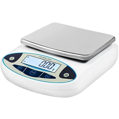 Afbeelding van VEVOR Digitale Laboratoriumweegschaal 5000gx0,01g Laboratorium Analytische Weegschalen 23x18x6cm Precisieweegschaal Gemaakt van Roestvrij Staal en ABS met Meerdere Handige Functies voor Laboratoria