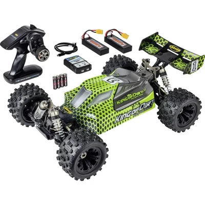 Afbeelding van Carson Modellsport King of Dirt 2.0 Groen, Zwart 1:8 RC auto Elektro Buggy 100% RTR 2,4 GHz Incl. accu, oplader en batterijen voor de zender