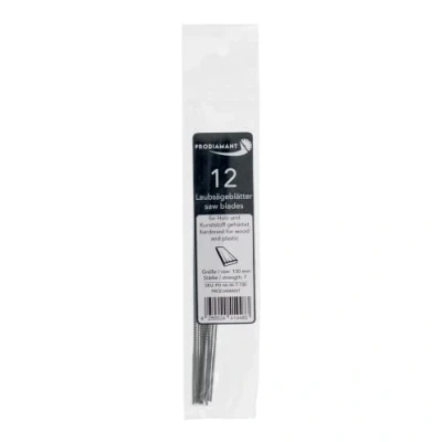Afbeelding van PRODIAMANT Figuurzaagblad, 12 stuks, 130 mm, Made in Germany, hout, maat 7 medium
