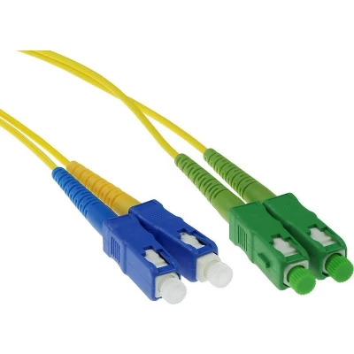 Afbeelding van ACT RL3801 Glasvezel patchkabel Duplex LSZH Singlemode SC/APC SC/UPC 9/125 OS2 1 meter
