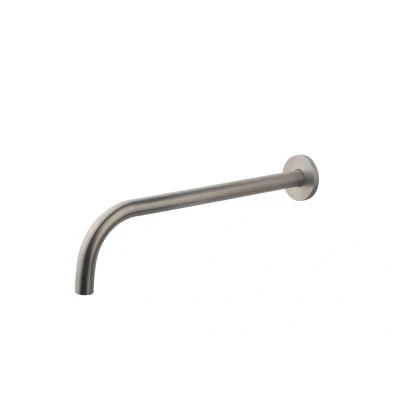 Afbeelding van Wiesbaden SLIM 18mm uitloop rond 30cm 1/2&quot; geborsteld staal