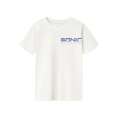 Afbeelding van NAME IT Jongens Nkmmarcel Sonic Nreg Ss Top Sky, cloud dancer, 134 140