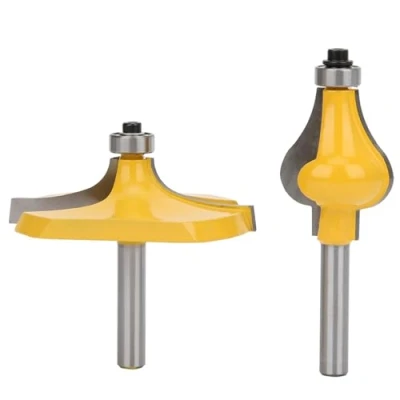 Afbeelding van 2 Stuks 8mm Schacht Leuning Router Bit Set Houtbewerking Frees Timmerman Tool