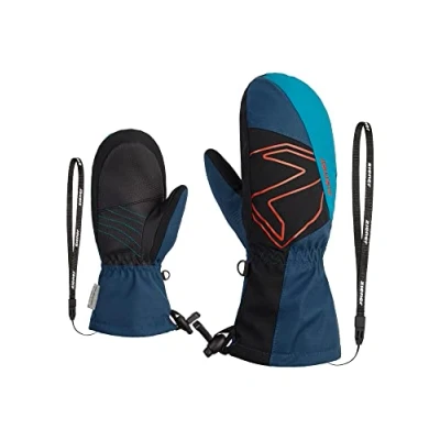 Afbeelding van Ziener Lavalino Skiwanten voor kinderen, waterdicht, extra warm, wol, hale navy stru, maat 3,5