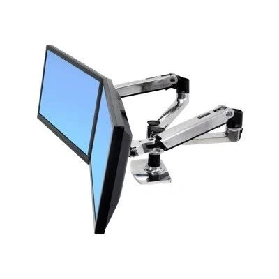 Afbeelding van Ergotron LX Dual Arm Side by Desk Mount Monitor tafelbeugel 2 voudig 38,1 cm (15) 68,6 (27) Aluminium In hoogte verstelbaar, Draaibaar, Kantelbaar,