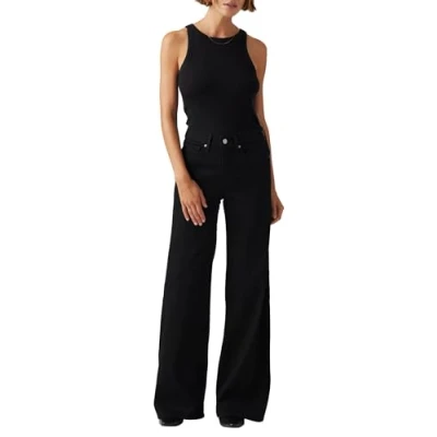 Afbeelding van Levi&#039;s 318 Shaping WIDE LEG Flared Jeans, Dames, Maat: 29x32, Tall glass of water