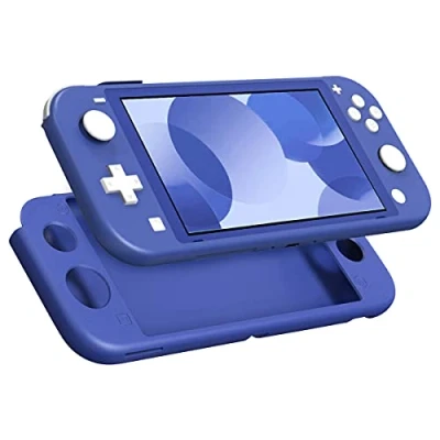 Afbeelding van MoKo Case Compatible with Switch Lite, Silicone Protective Rubber Cover, Shock Absorption Anti Scratch Non Slip Lite Console Blue