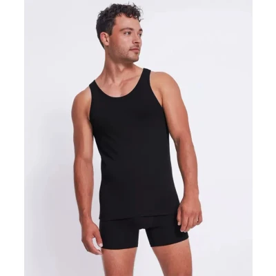 Afbeelding van sloggi men GO ABC 2.0 Tank Top 2P Heren Onderhemd Zwart Maat S