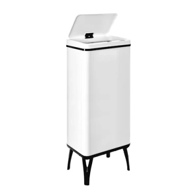 Afbeelding van WELL HOME MOBILIARIO &amp; DECORACIÓN Intelligente vuilnisemmer met automatisch openen en handmatig contact, 60 l, 35,5 x 26 95,5 cm, wit.