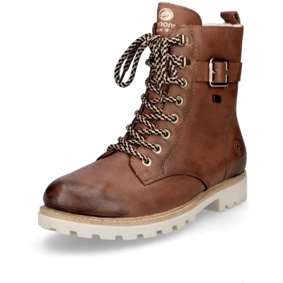 Afbeelding van Remonte dames leren veterboot bruin