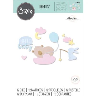 Afbeelding van Sizzix Thinlits Die Set 12PK Hello Baby 665805 Olivia Rose (01 22)