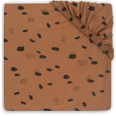 Afbeelding van Hoeslaken Jollein Jersey Boxmatras Spot Caramel 75 x 95 cm
