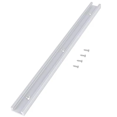 Afbeelding van 1 stuk 400 mm T Track slot aluminiumlegering met 4 stuks zelfklevende schroeven voor houtbewerking of router tafelzaag