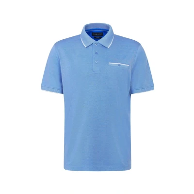 Afbeelding van bugatti Poloshirt voor heren, borstzak, korte mouwen, moderne pasvorm, 340 blauwgrijs, S