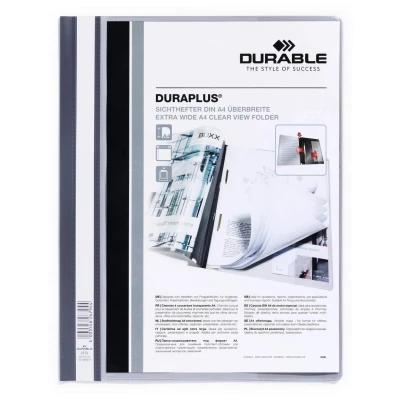 Afbeelding van Snelhechtmap Durable Duraplus A4 grijs