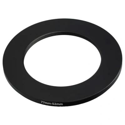 Afbeelding van vhbw Step down ring adapter van 77 mm naar 52 voor cameralens filteradapter, metaal, zwart