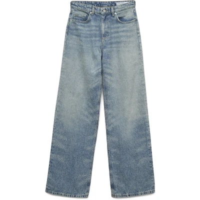 Afbeelding van Vero Moda Vmtessa Hr Wide Rhines Jeans Ba3292 10330635 Licht Blauw Dames The Stone