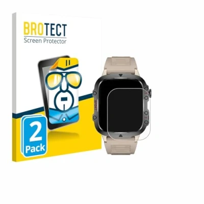 Afbeelding van BROTECT Screenprotector voor Sanorum QX11 GR 1.96&quot; Folie Beschermfolie transparant (2 Stuks)