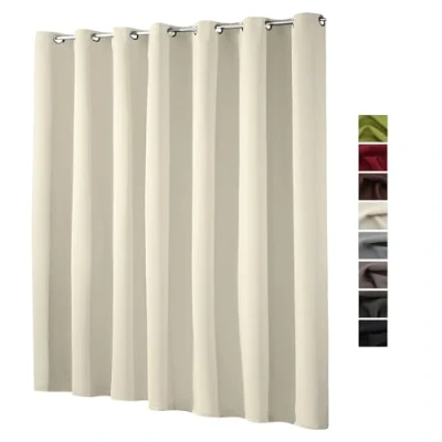 Afbeelding van heimtexland ® XXL gordijn met ogen, verduistering, H x B 245 275 cm, thermogordijn, verduisteringsgordijn, extra breed, crème, type 139