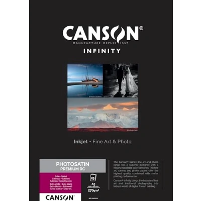 Afbeelding van Canson Infinity Photo Satin Premium RC fotopapier, gesatineerd, 270 g, vel, A3 29,7 x 42 cm, extra wit, 25 vellen