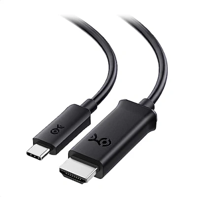 Afbeelding van Cable Matters USB C naar HDMI kabel (USB kabel) ondersteunt 4K 60Hz in zwart 1,8 m Thunderbolt 3 poort compatibel voor MacBook Pro, Dell XPS 13/15, Surface Book 2 en meer