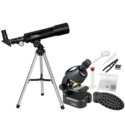 Afbeelding van National Geographic Teleskop + Mikroskop Refractor telescoop Azimutaal Achromatisch Vergroting 18 tot 60 x