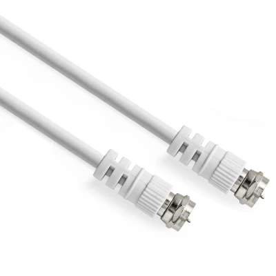 Afbeelding van F connector kabel Wit Goobay