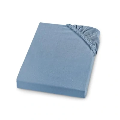 Afbeelding van sleepling Dik flanellen hoeslaken, flanel, Made in Germany, 100% katoen, elastiek rondom, matrassen tot 23 cm hoog, Oeko Tex, wasbaar 60 graden, 90 x 200, lichtblauw