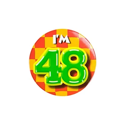 Afbeelding van I&#039;m 48 Button Jaar 5,5cm