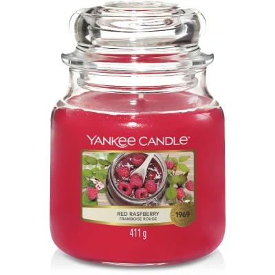 Afbeelding van Yankee Candle Geurkaars Medium Red Raspberry 13 cm / ø 11